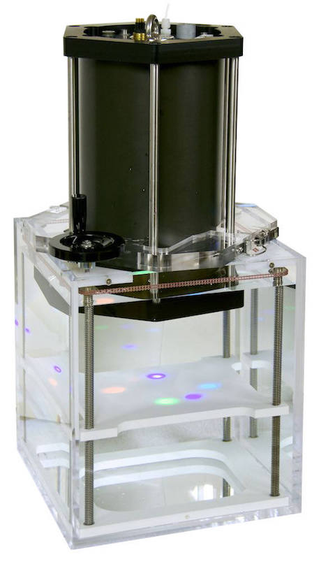 HydroScat-6P in calibration apparatus